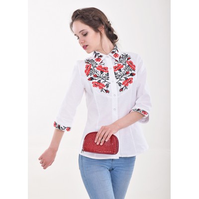 Embroidered blouse "Poppy Grace 4"